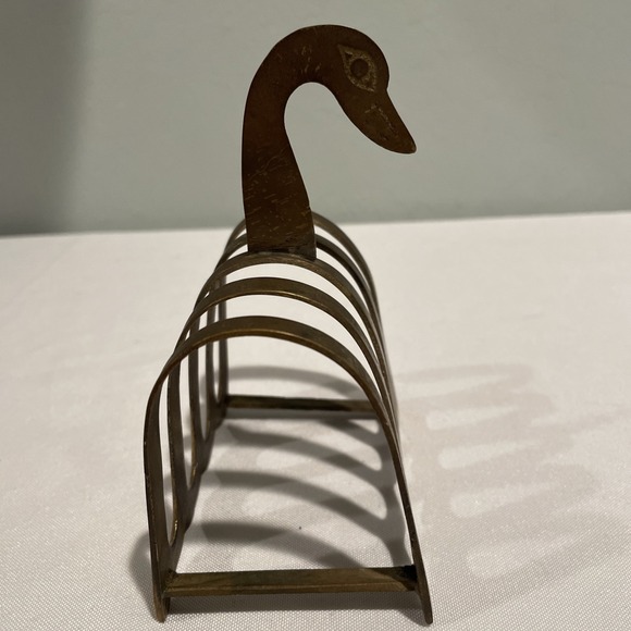 Vintage Brass Duck Mail Letter Holder Desk File Organizer Arch Design - Picture 2 of 8